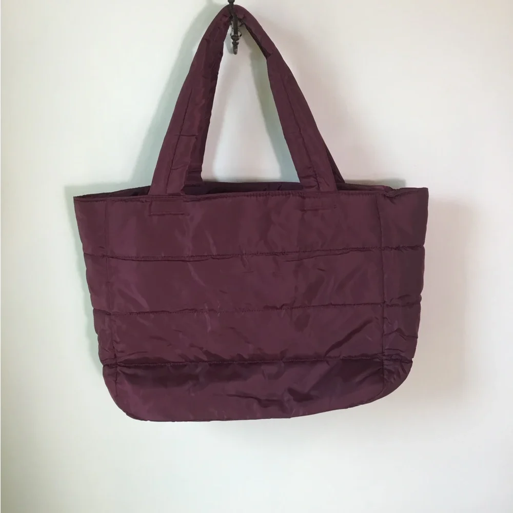 Splits59 Maroon Puffy Quilted Gym Travel Tote Bag - Picture 3 of 5